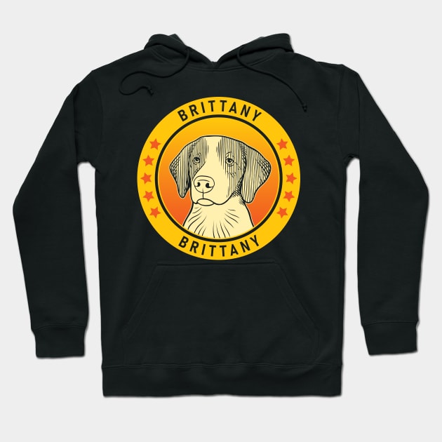 Brittany Dog Portrait Hoodie by millersye